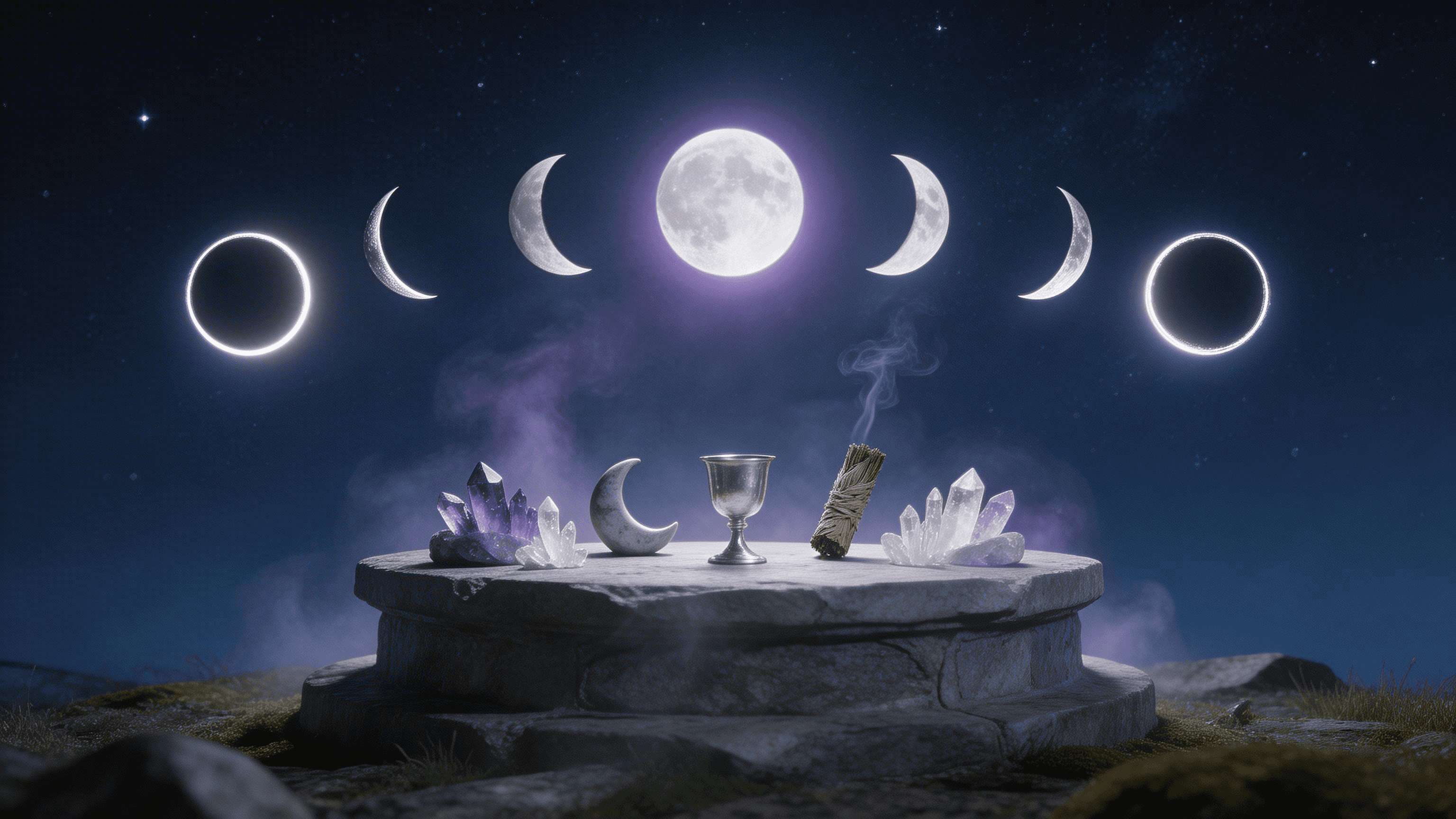 Magia Księżycowa: jak wykorzystać fazy księżyca do manifestacji? Rytuały na nów i pełnię