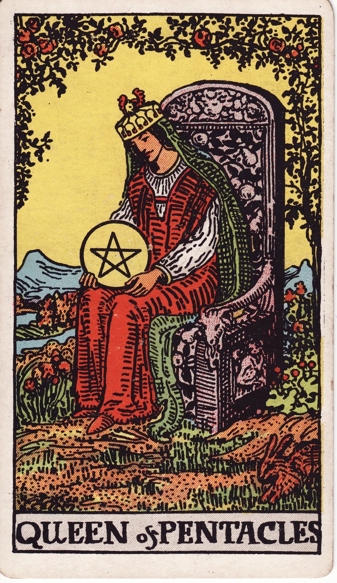 Królowa Pentakli — tarot roczny