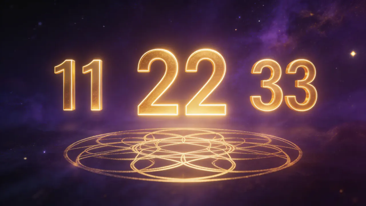 Liczby mistrzowskie 11, 22, 33 — znaczenie, wibracje i ukryty potencjał w numerologii